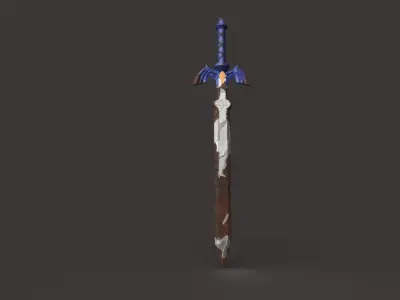 Master Sword  Legend of Zelda Breath of the Wild  Free low-poly 3D model