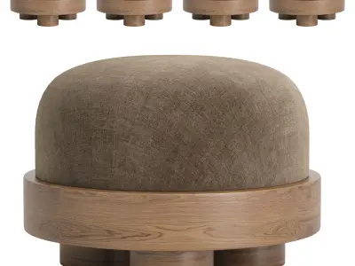 Minimalist Ottoman 3D model