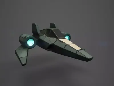 AstraNova Starfighter Low-poly 3D model