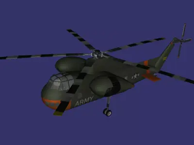 Sikorsky CH-37 Mojave Free low-poly 3D model