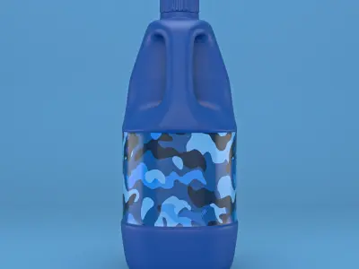 HDPE Plastic Bottle Can 3D model