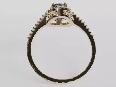 round princess ring 3D print model