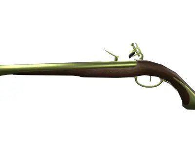 flintlock pistol Low-poly 3D model order