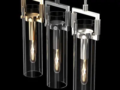 Machinist Glass Cylinder Pendant 2 3D model