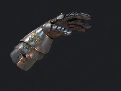Armor Gloves  Low-poly 3D model