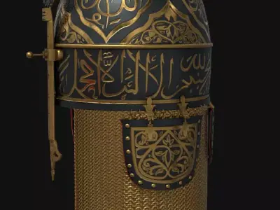 Islamic Helmet Fatih Sultan Mehmet Migfer Low-poly 3D model