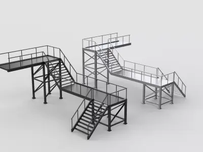 idustrial stairs 3D model