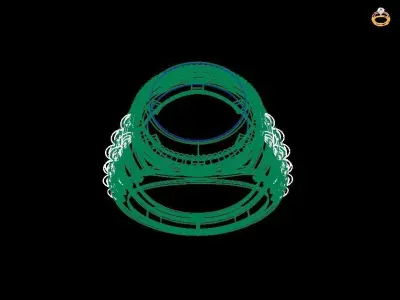 0102 - Delicate Gents Ring 3D print model