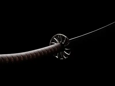 Japanese katana 3D model