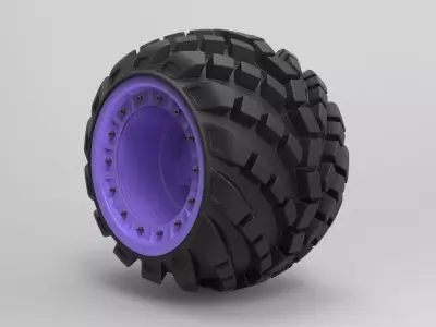 Arched offroad wheel 3D model