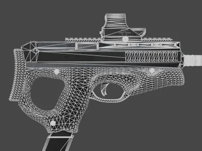 LightWorks Compact SMG Low-poly 3D model