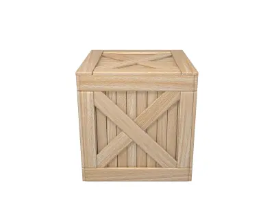 Wooden box 3D model get