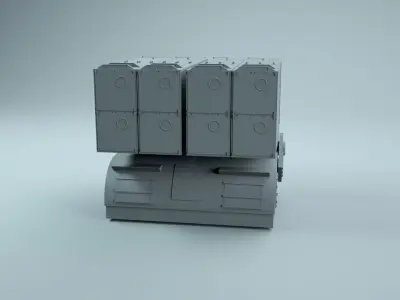 ASROC Anti Submarine Rocket Launcher RUR-5 3D model