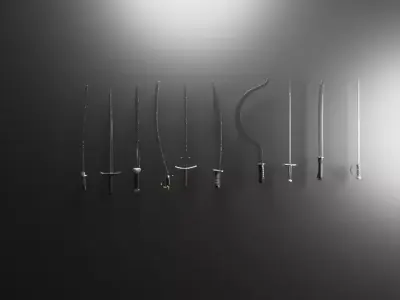 Mega swords collection 3D model