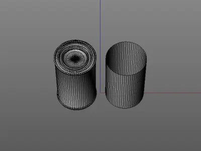 Half quart paint can with lid 3D model