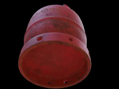 old gas cylinder 3D model