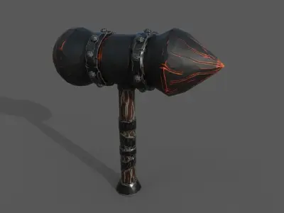 Great Axe - PBR Low-poly 3D model