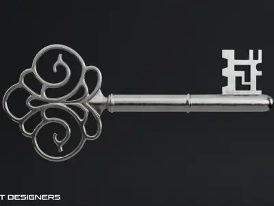 Vintage Key 3D Model 3D model