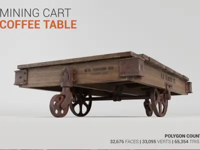 Mining Cart Coffee Table 3D model