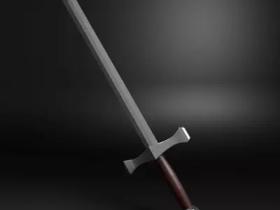 Sword Low-poly 3D model 18