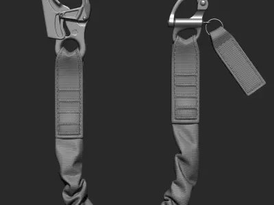 Personal Retention Lanyard  3D model