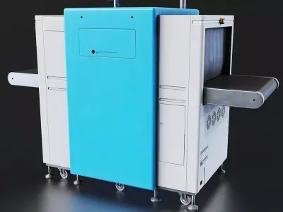 Airport Baggage Scanner Machine 3D Model Low-poly 3D model
