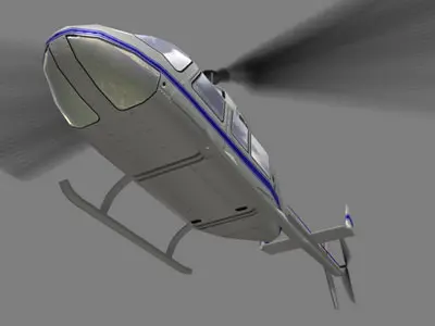 Jet Ranger V2 Helicopter Low-poly 3D model