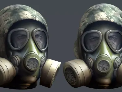 Helmet 3d model military combat Military Low-poly Low-poly 3D model 59