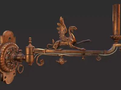 antique griffin decorate 3D model
