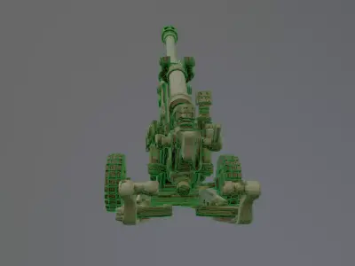 abandoned artillery prop 3D model