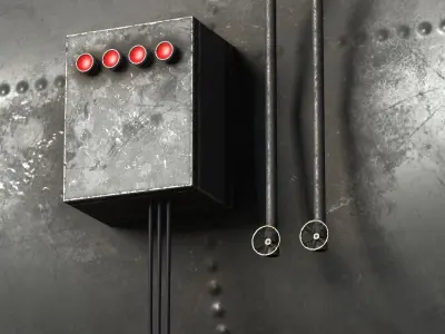 Steam boiler Low-poly 3D model purchase