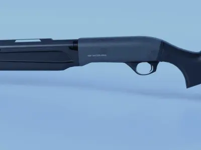 Custom Action Shotgun Low-poly 3D model