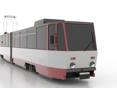Tatra KT4D-Z Low Low-poly 3D model