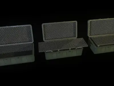 Military box Low-poly 3D model 3