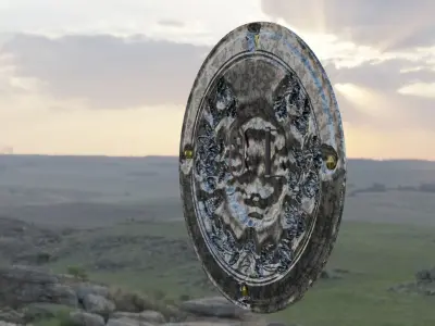 Shield sparta coin 3D model