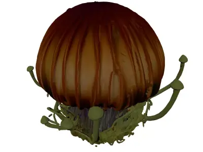 Fantasy Bioluminescent Alien Plant 3D model