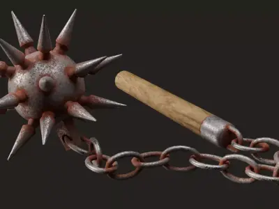 Rusty Mace Low-poly 3D model
