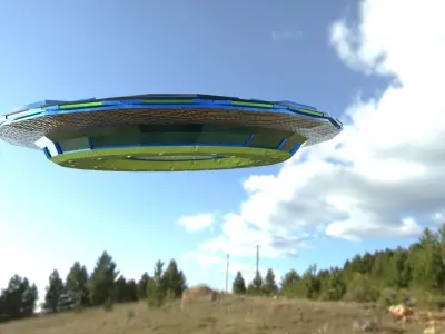 spaceship mesh Free low-poly 3D model
