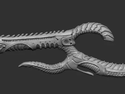 xenogun head of snake 3D model