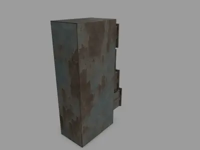 Cabinet metal column Low-poly 3D model