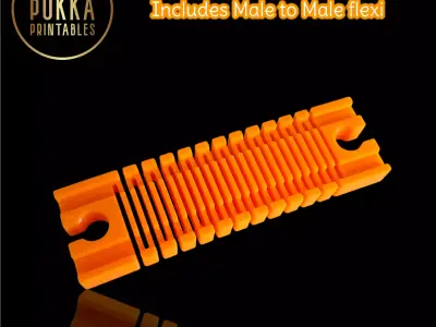 Flexible Wooden Train Track Connectors 3 Types 3D print model