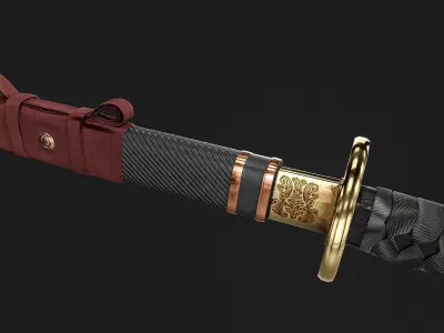Ninja Sword  Low-poly 3D model