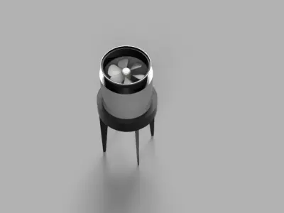 cooling tower Low-poly 3D model