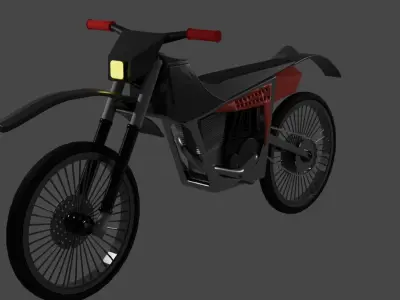 Dirt Bike Model Free low-poly 3D model