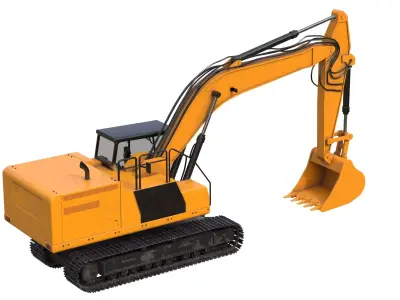 Excavators 336 Low-poly 3D model