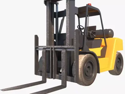 montacarga forklift truck 3D model