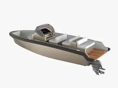 6 Meter Yacht Tender Runabout 3D model