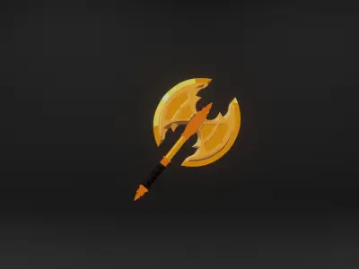 Fantasy Artix Axe Pack  Low-poly 3D model