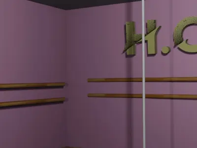 Dance Studio Low-poly 3D model