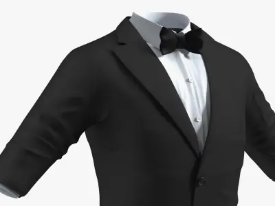  Tuxedo Suit for Dwarf Man Black 